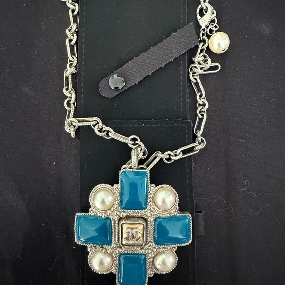 Chanel 13S Silver Maltese Cross Pendant Necklace - Picture 2 of 11